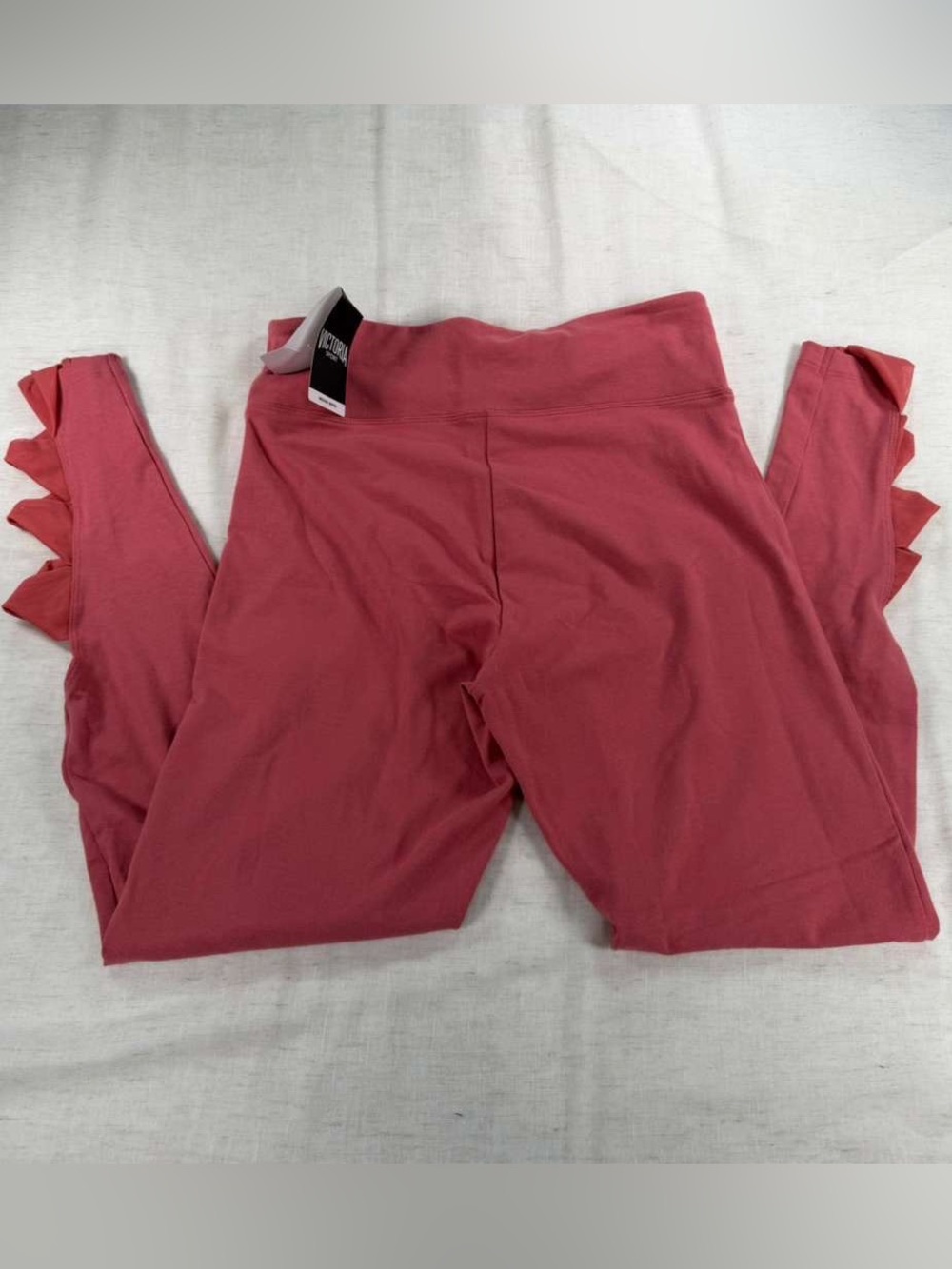Victoria Sport Rose Pink Leggings with Bow Twist Side Detail